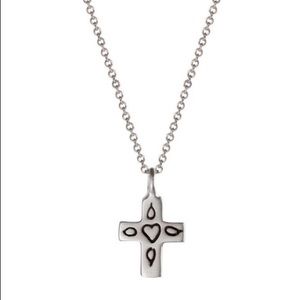 Me & Ro Sterling Silver Mexican cross necklace